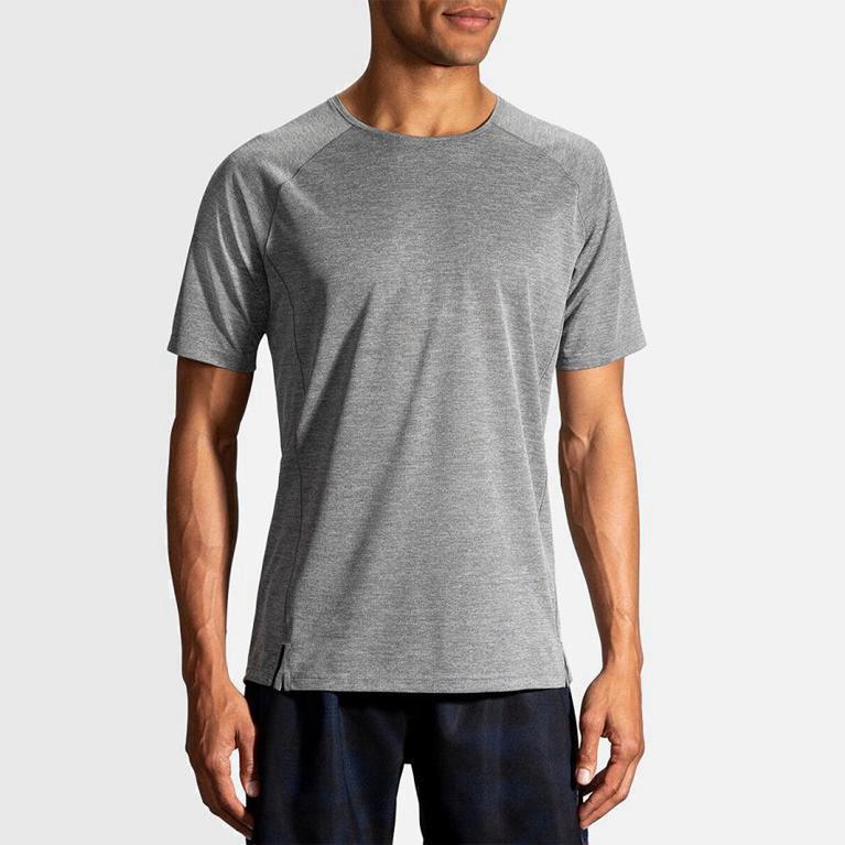 Brooks Ghost Camiseta De Corrida Manga Curta Homem Cinzentas (26451MRJF)